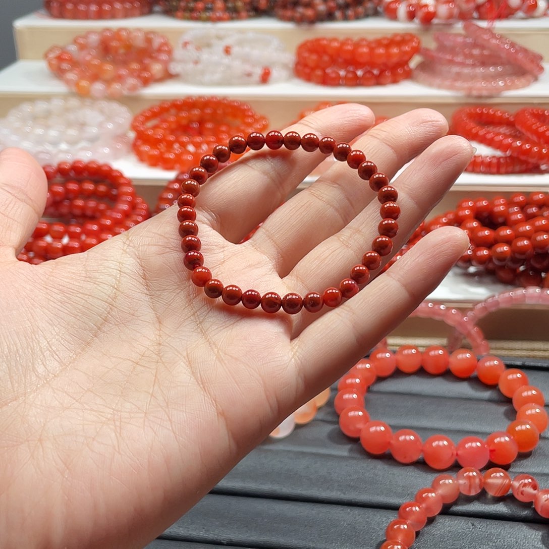 繁***点南红玛瑙未镶嵌手链