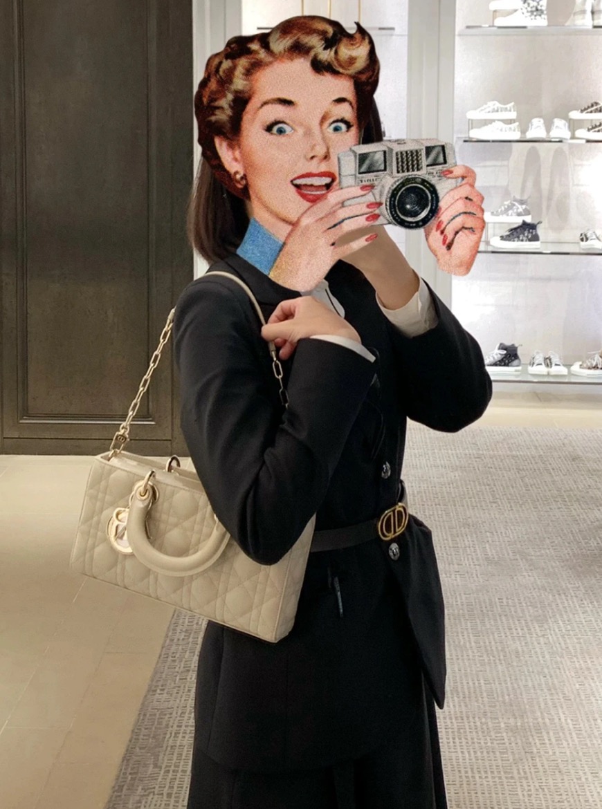99新 DIOR/迪奥 dior 横版戴妃中号白金 /公价无/甄选