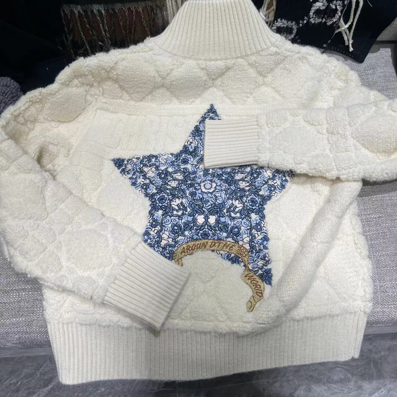 A017 2014秀场星星立领外套毛衣（NO退NO换）