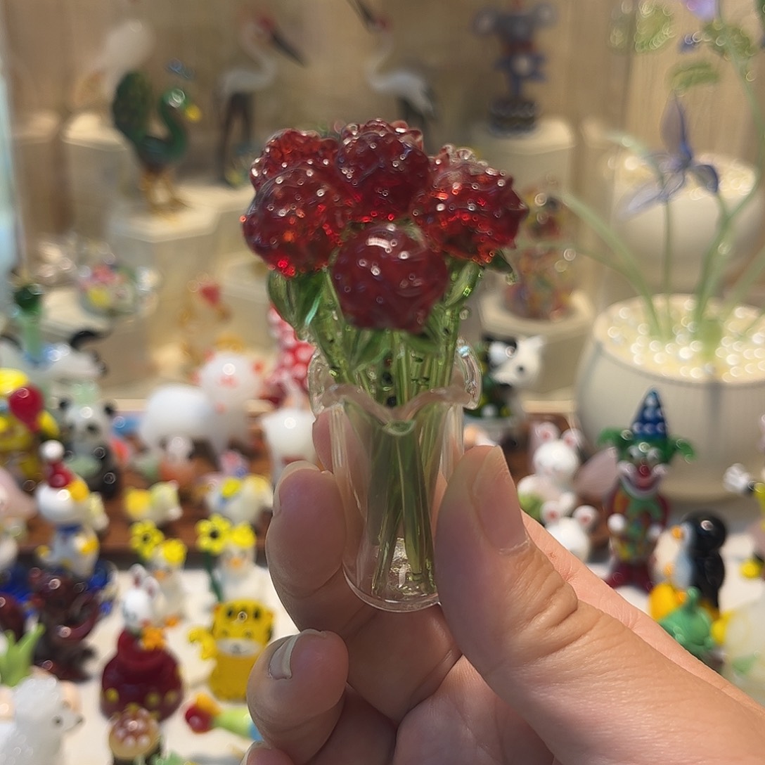 手工艺品琉璃玫瑰