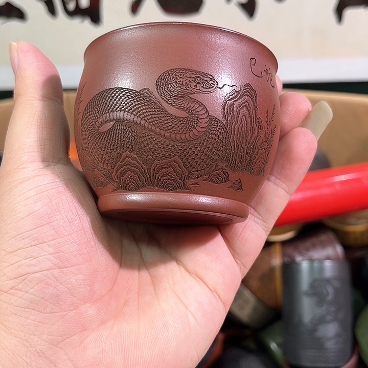 茶杯紫砂全手工紫砂主人杯