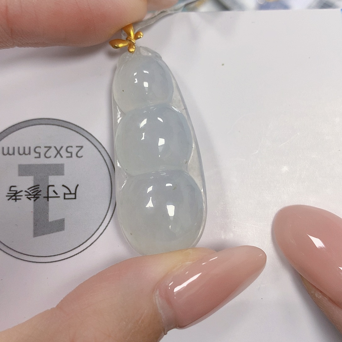 翡翠18K金镶嵌颈饰天然翡翠a货 百元以上9米证书费自理