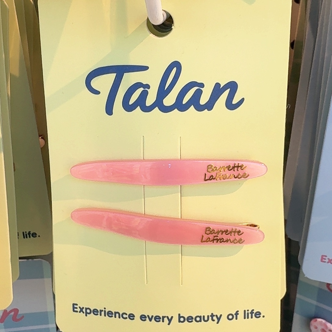 布艺铁合金粉色夹子