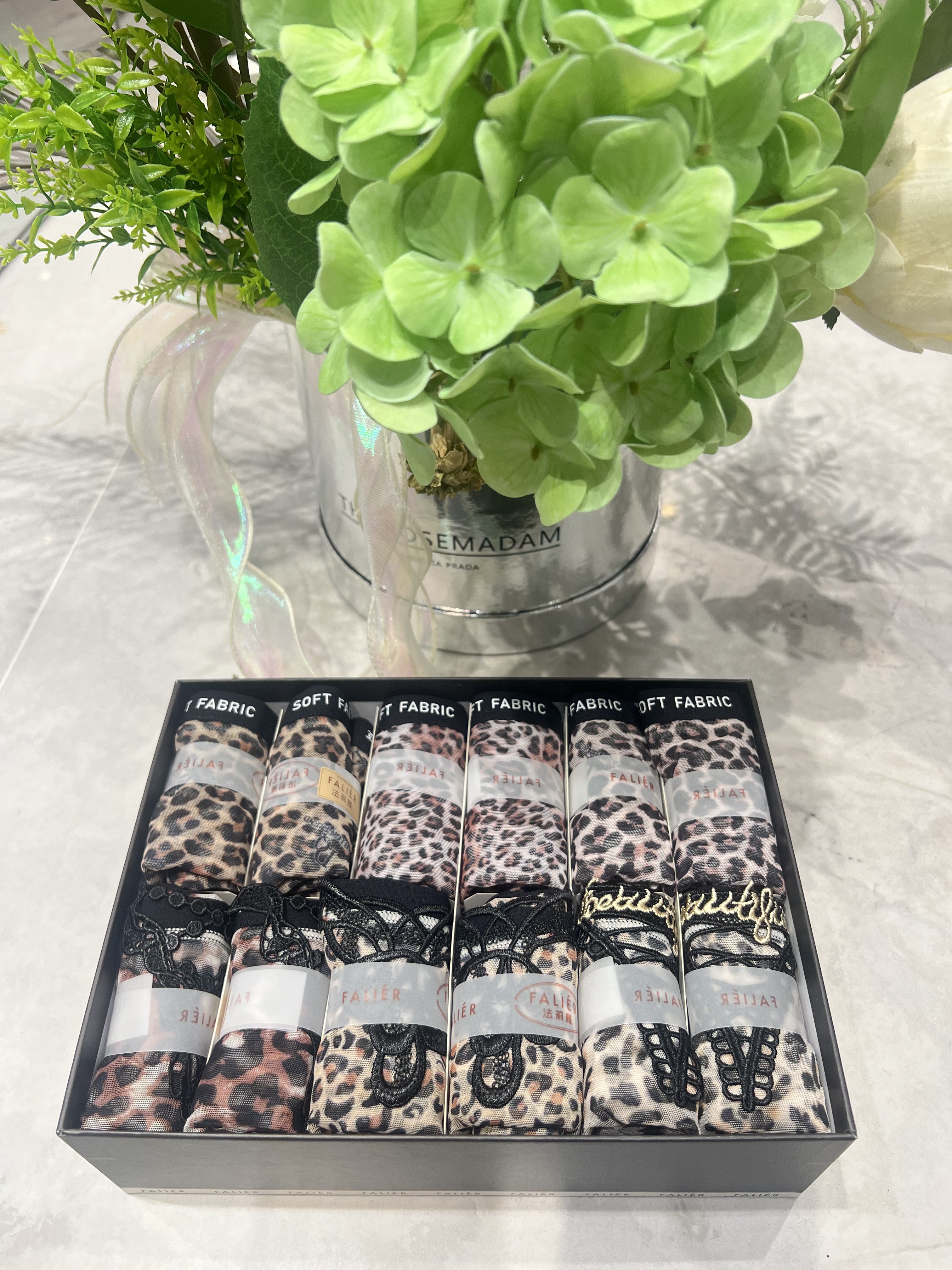 豹纹女士网纱无痕夏季薄款内裤