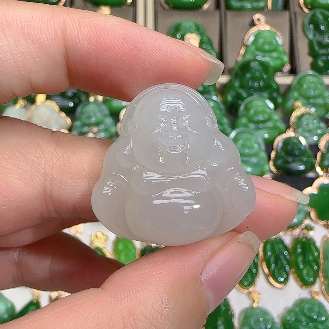 和田玉（青白玉）吊坠(不含链)未镶嵌