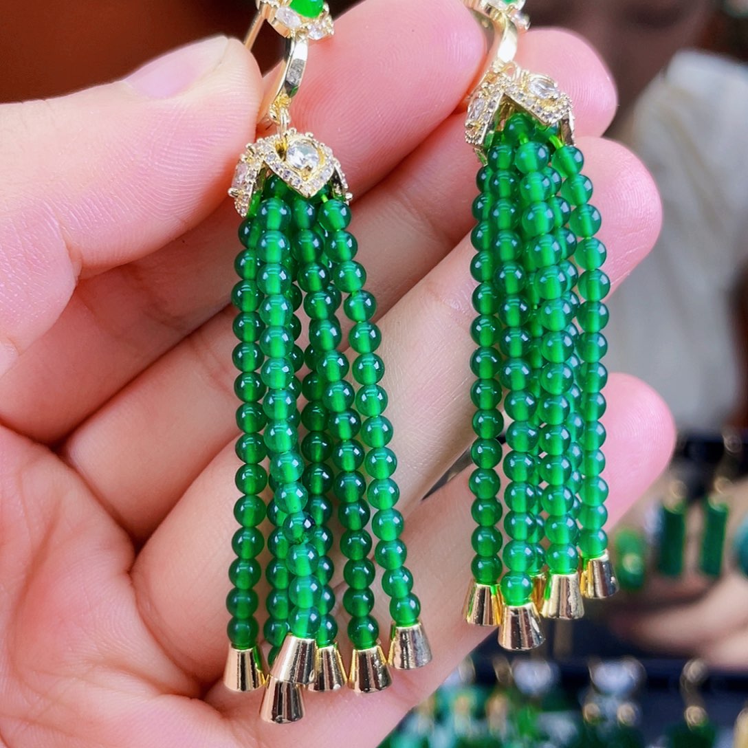 未镶嵌耳饰玛瑙/玉髓