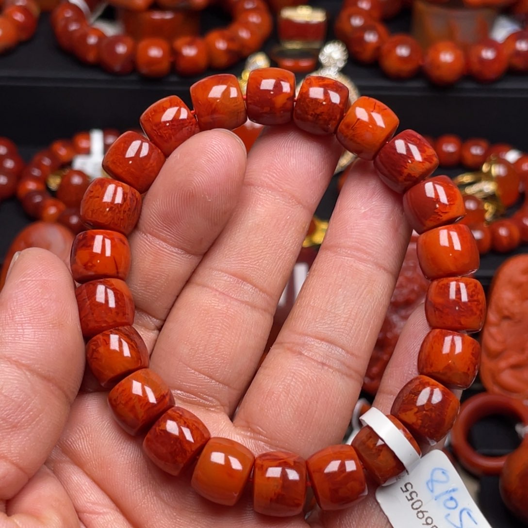 南红玛瑙珠宝奇石未镶嵌单圈10