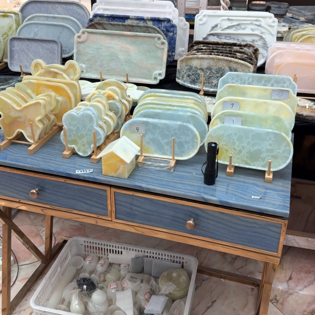 石材独家沙漠绿洲托盘