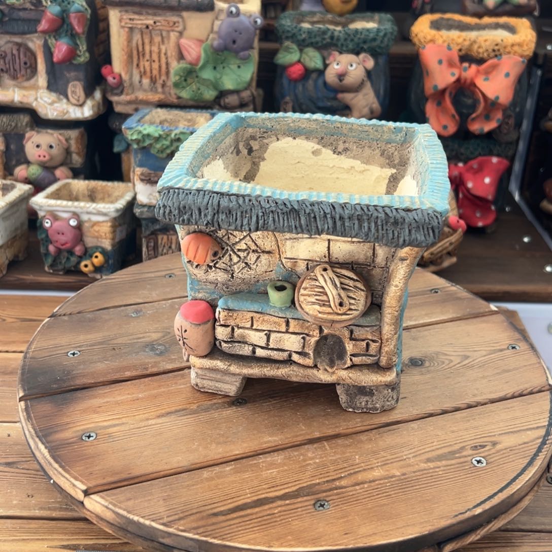 红陶嘻哈多肉花盆