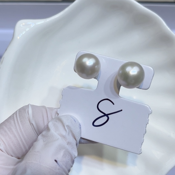 淡水珍珠耳饰银S925镶嵌