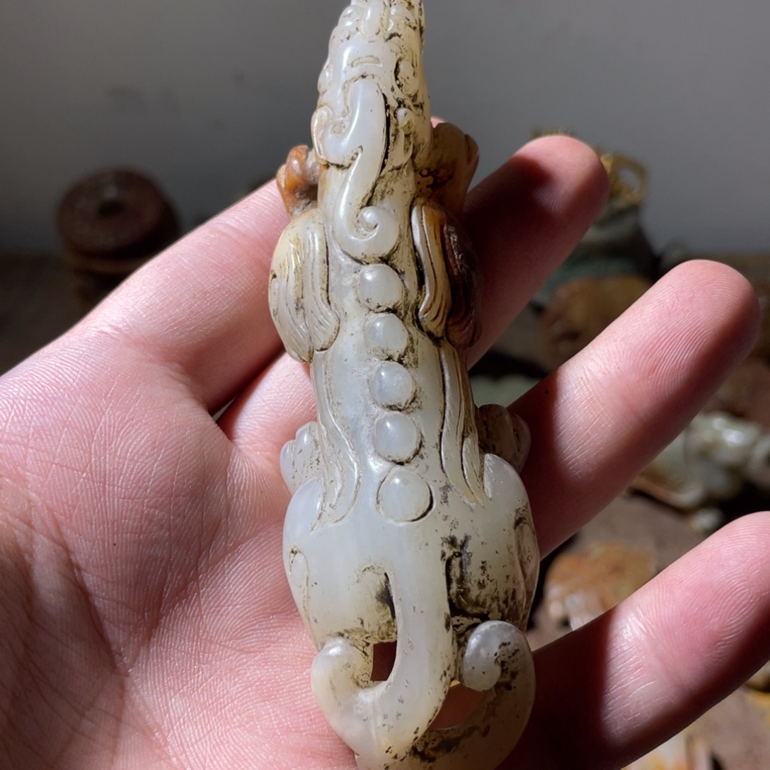 水***草未镶嵌和田玉（糖玉）挂件