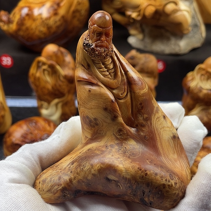 柏木（崖柏）达摩手把件