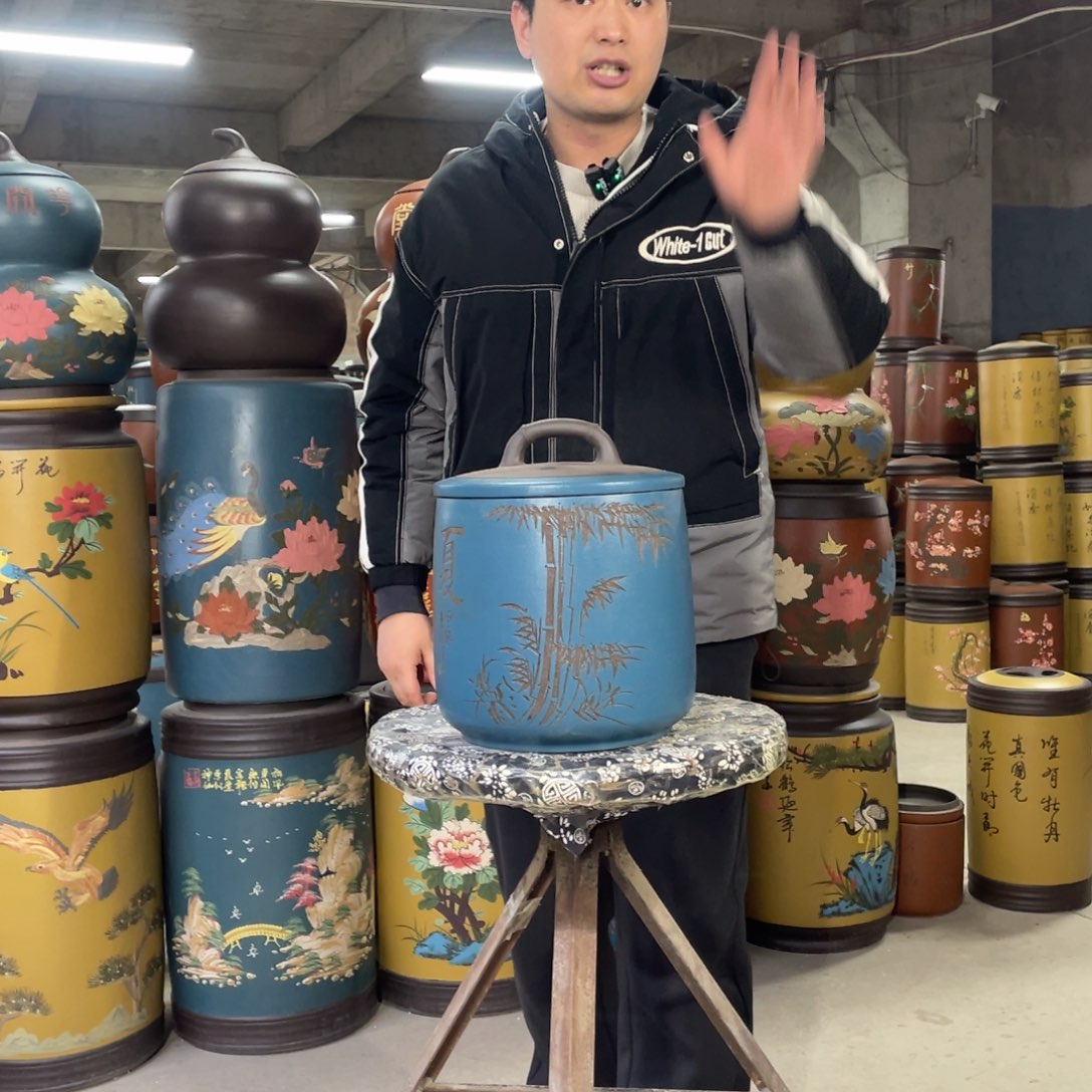 宜兴原矿紫砂茶叶罐