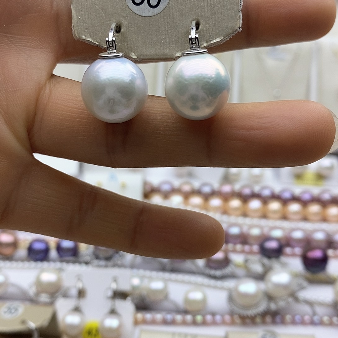 淡水珍珠吊坠(不含链)银S925镶嵌