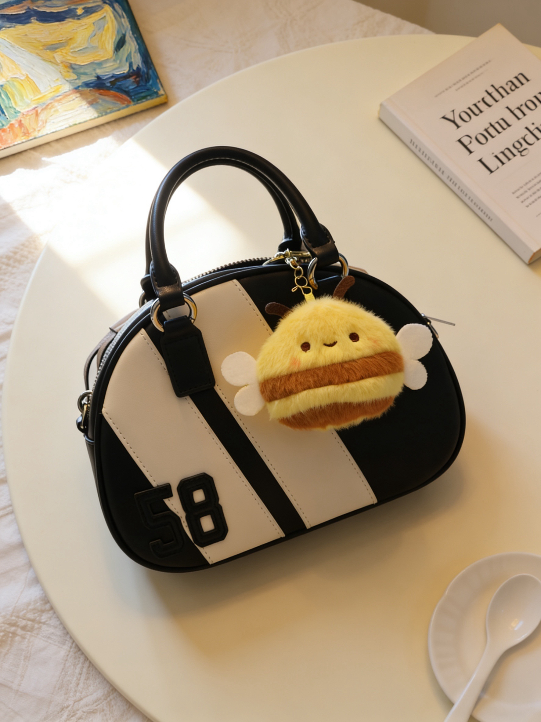 十个勤天 大哥蜜蜂公仔 包包挂件 钥匙扣