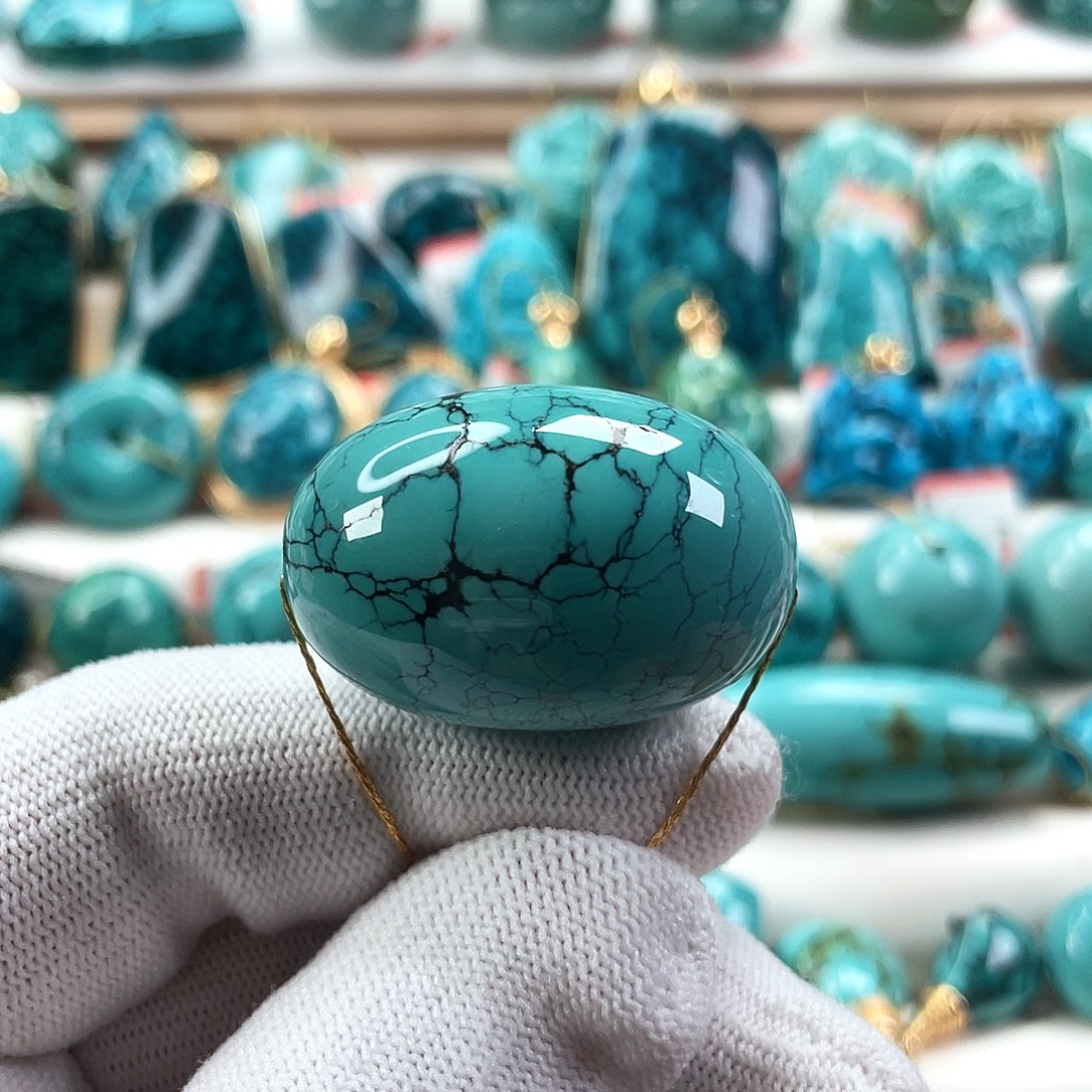 绿松石未镶嵌车挂直径23