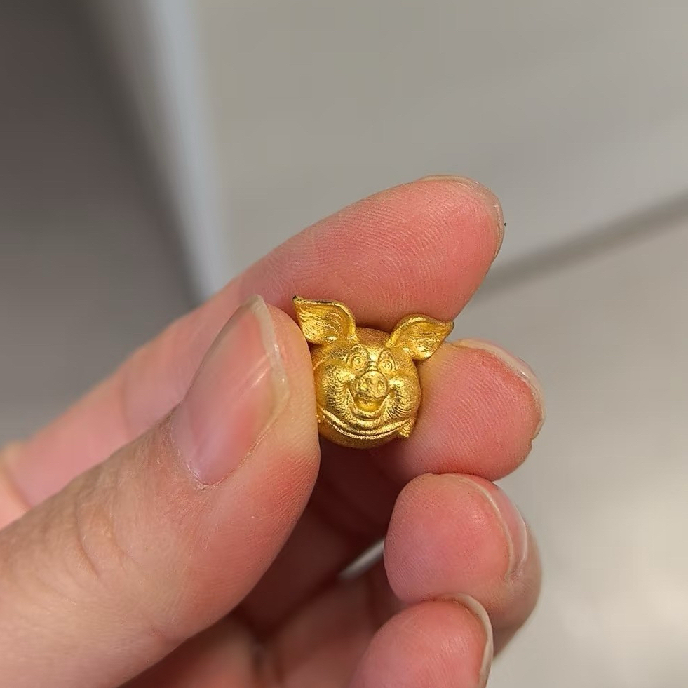 合金吊坠 11979古法飞猪通孔配件