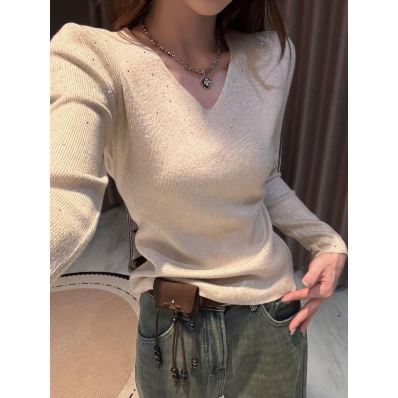 李馨儿【那片海】长袖宽松显瘦拼接秋冬打底百搭衣服T恤休闲