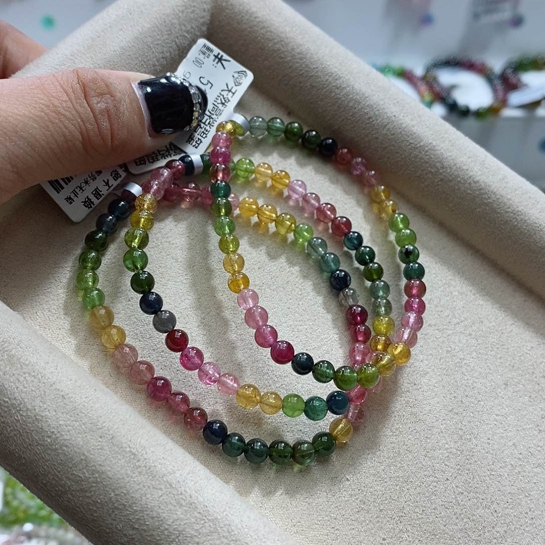 碧玺手链未镶嵌多样性发一条