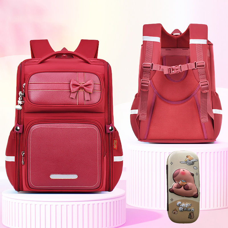 新款女童小学生书包三至六一年级二女孩儿童四女生5轻便6护脊防水