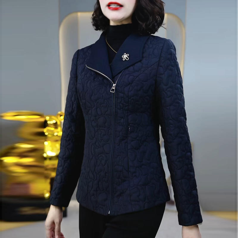 新款时尚洋气修身棉服外套女2025秋冬时尚气质妈妈百搭保暖上衣