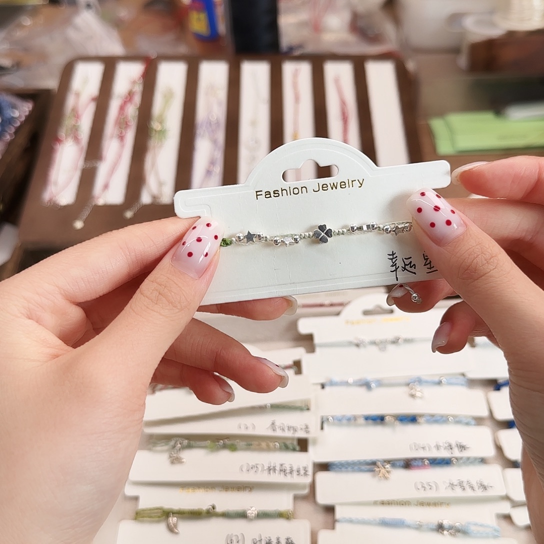 s***3手链烟晶银S925镶嵌幸运星