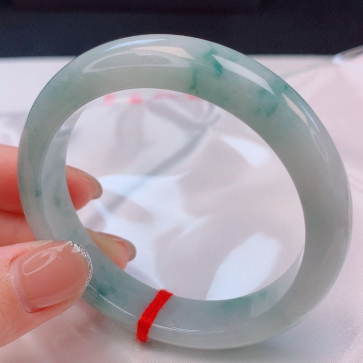 翡翠未镶嵌手镯54圈口