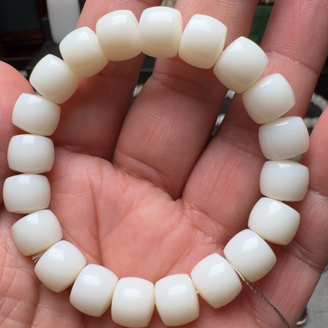 和田玉手链未镶嵌卡11