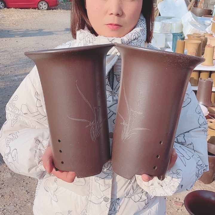 宜兴紫砂精品花盆 