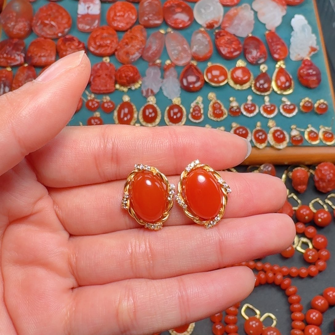 南红玛瑙南红银S925镶嵌