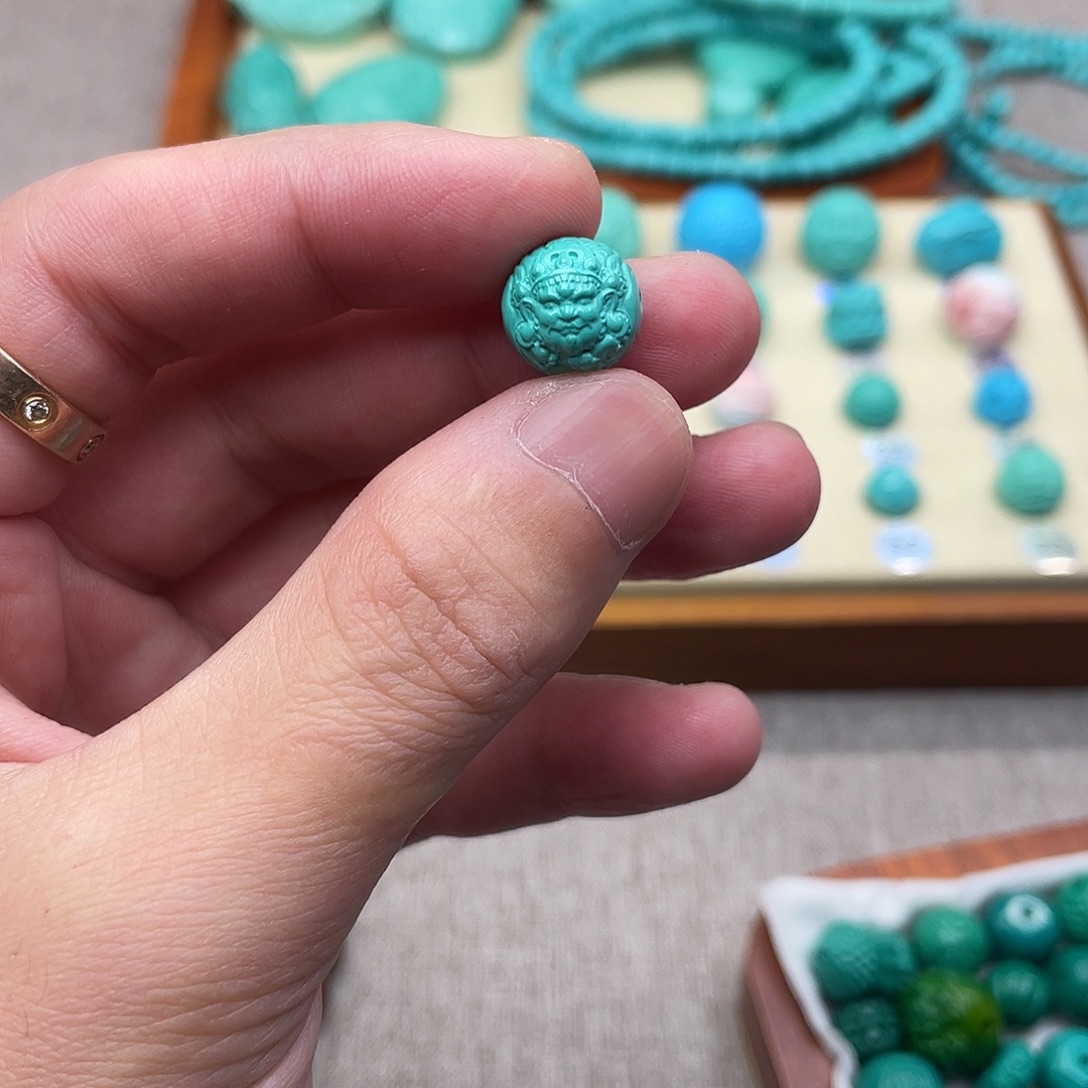 手工雕刻配饰配珠手串尺寸11