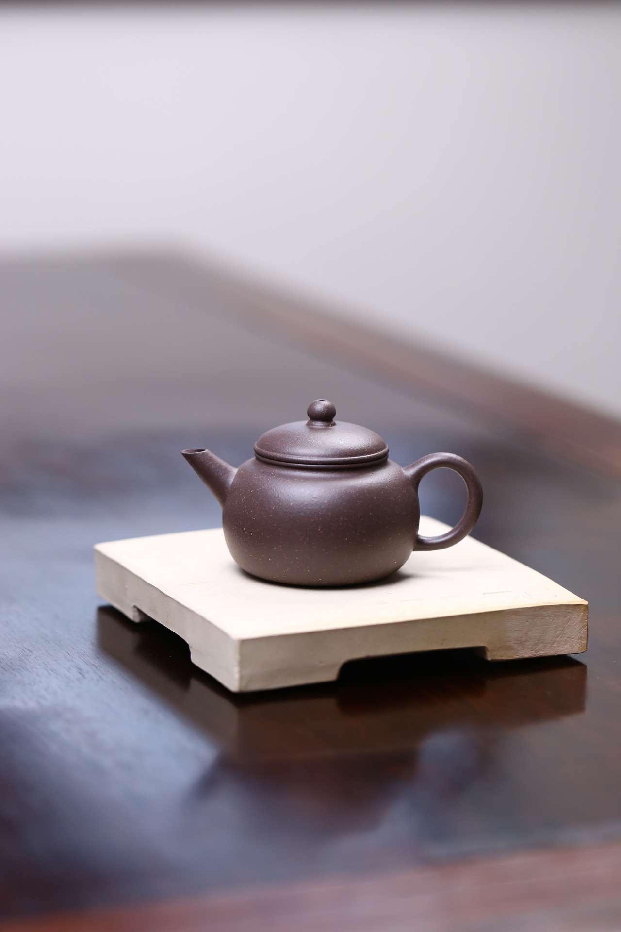 香玉堂薄胎内推球孔青灰紫泥110cc适合泡茶收藏