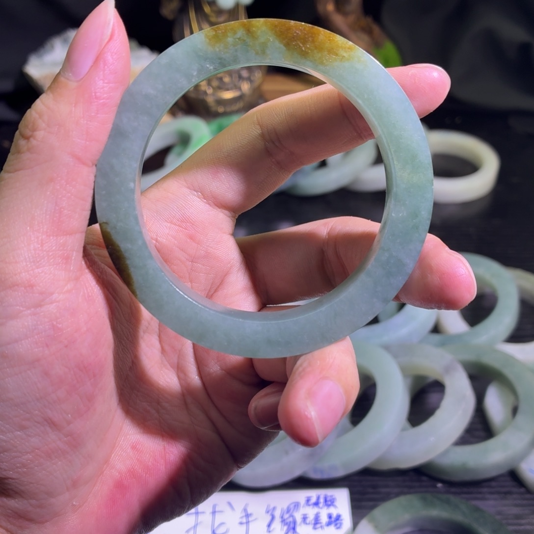 定制翡翠未镶嵌天然翡翠A货毛胚手镯定制