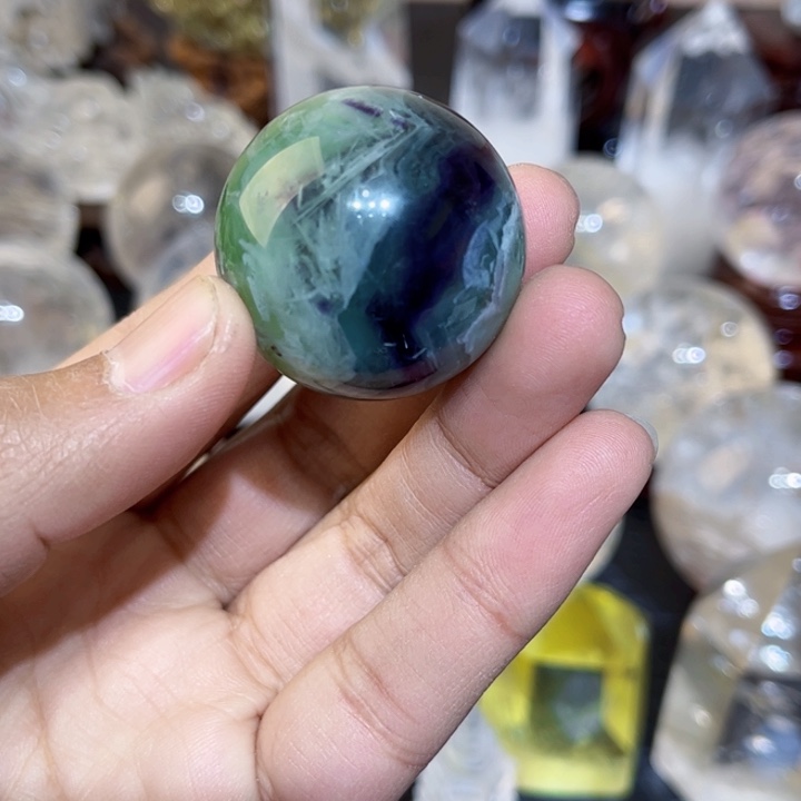 萤石摆件未镶嵌萤石球