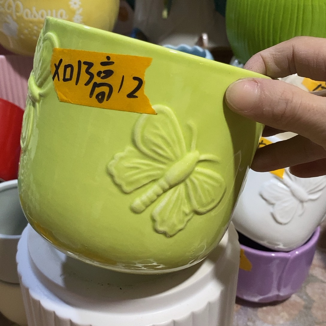 陶杯子陶盆有孔 瑕疵介意勿拍