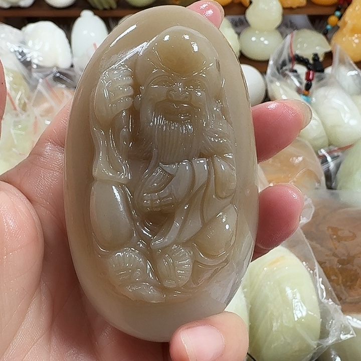 有***坊砖雕石头手把件不退不换