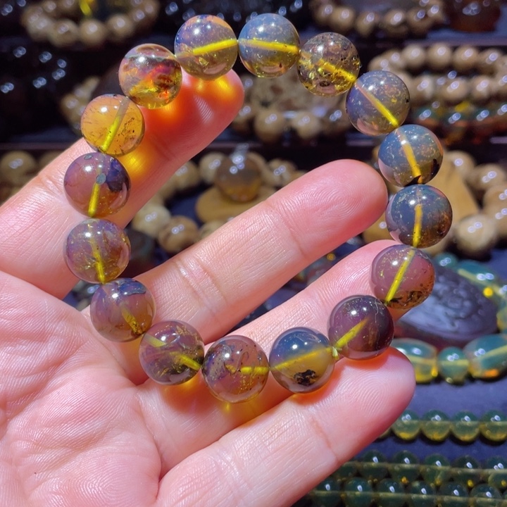 琥珀手链未镶嵌天然