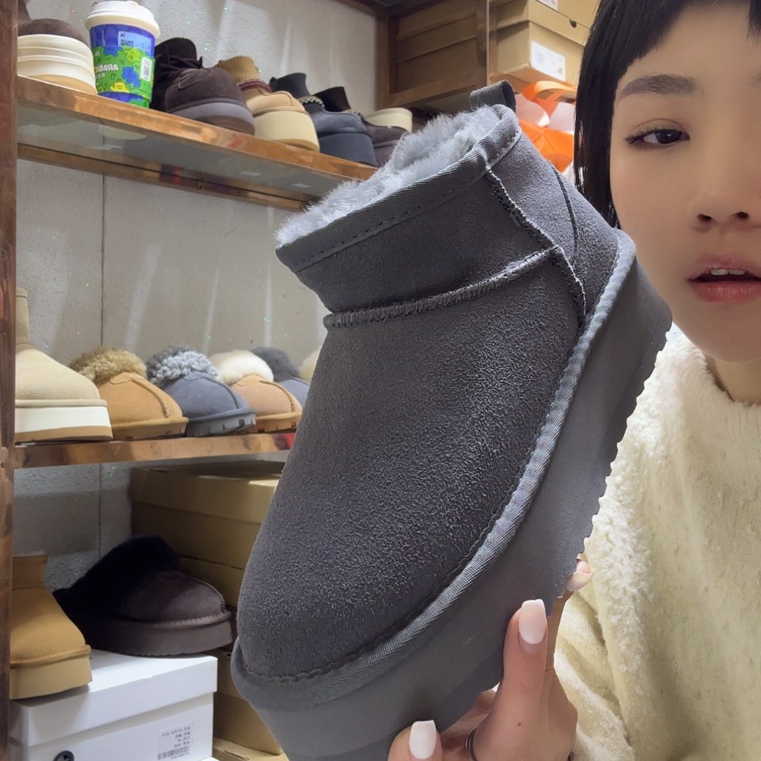 39码灰色雪地靴大棉