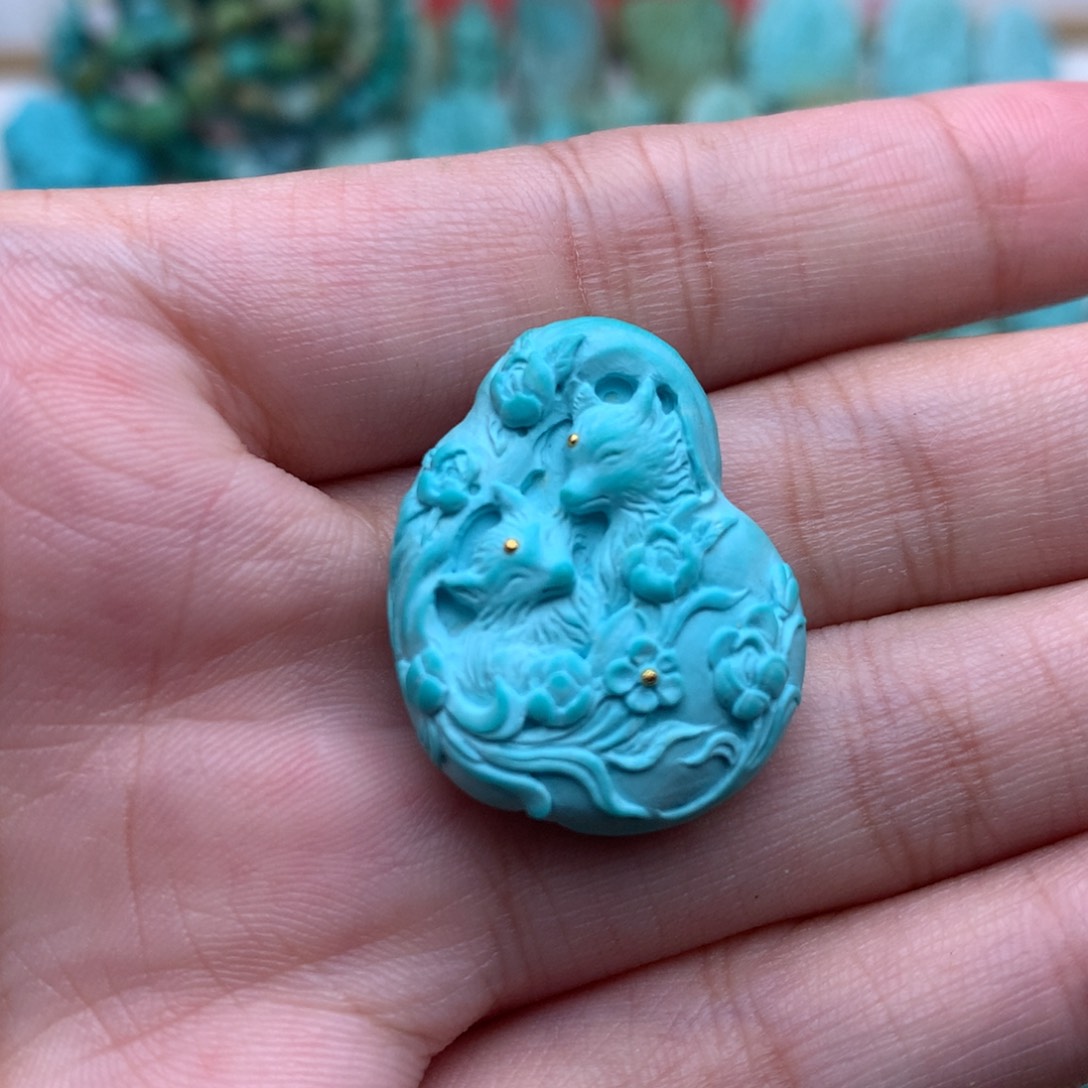 未镶嵌绿松石珠宝奇石