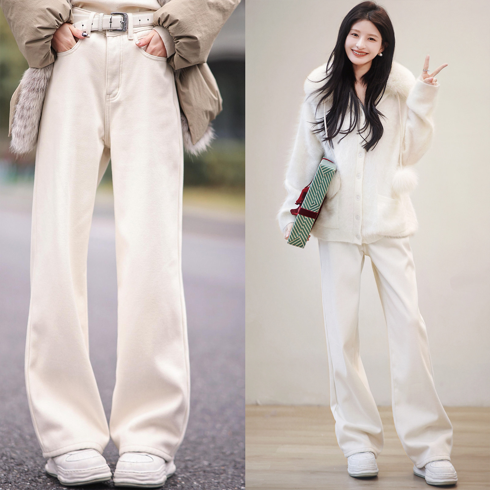 【赵大喜】暖洋洋-加绒牛仔裤 | 100棉/加绒加加厚