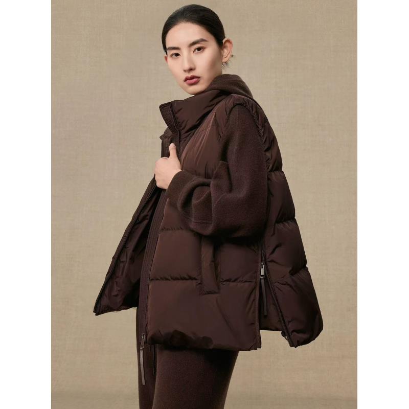 250306小鄂1980  冬季新款侧拉链开叉复古羽绒服马甲
