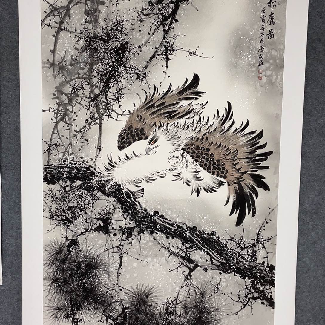 国画今天上午国画作品展示