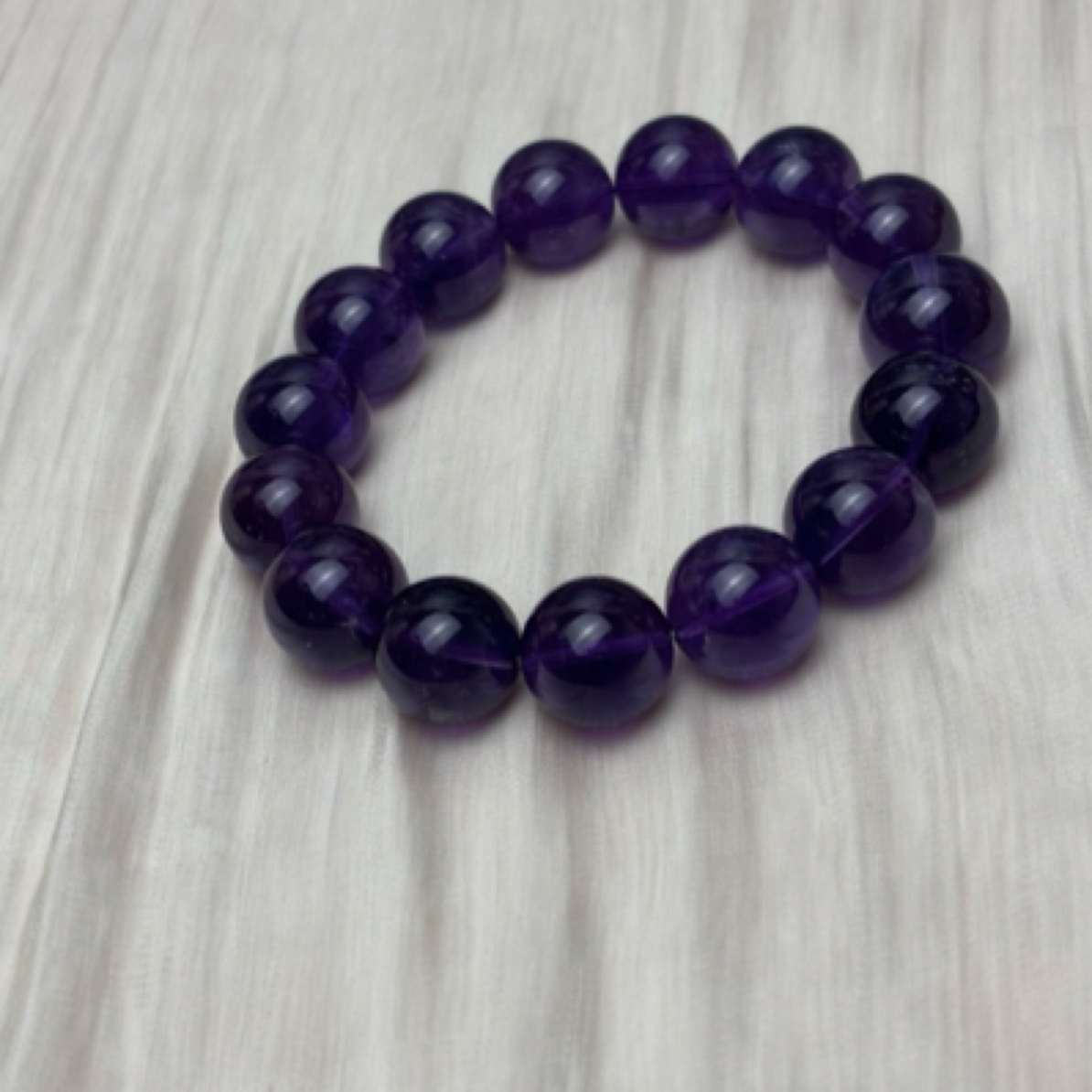 乌拉圭紫水晶天然水晶 卡14-15mm 国检带证书