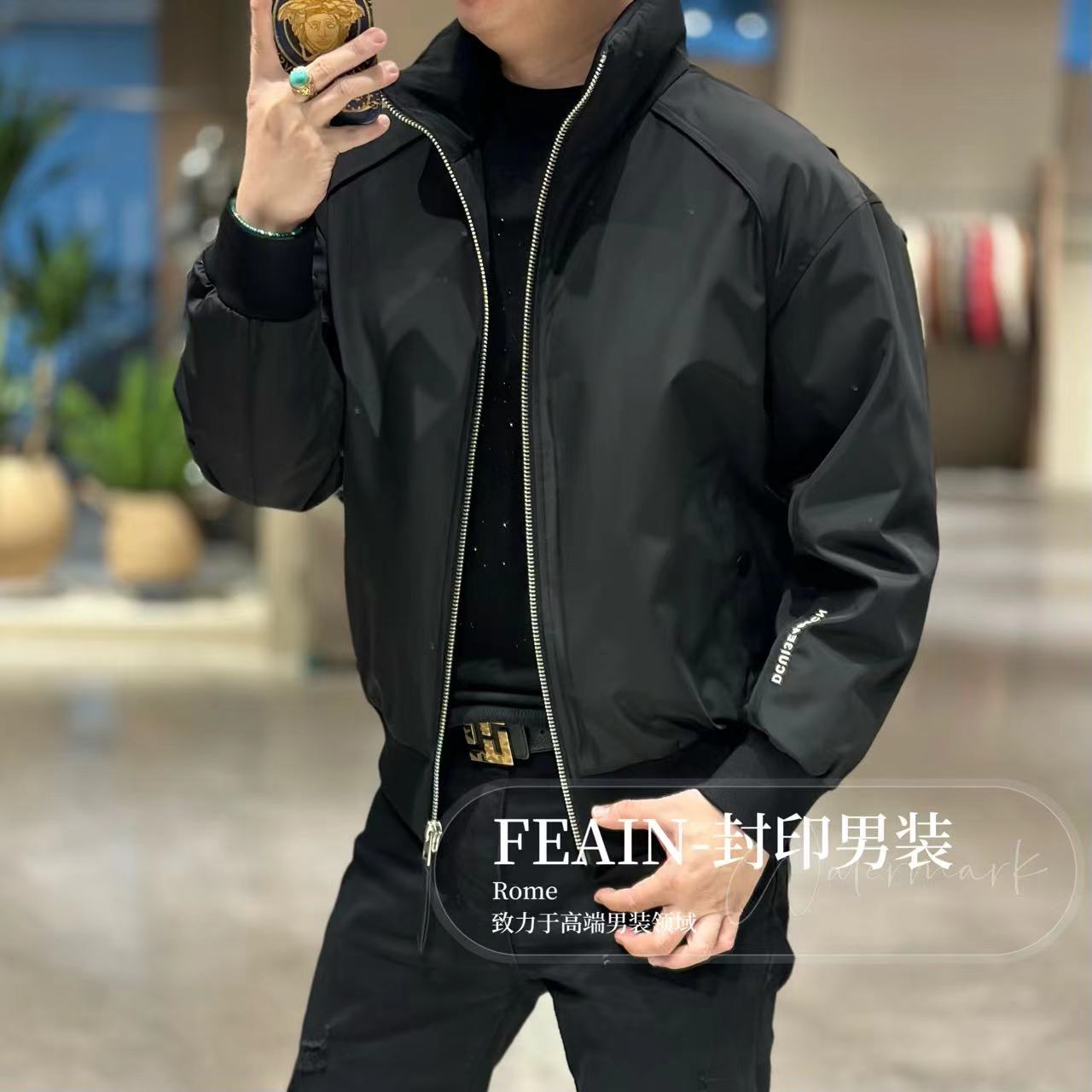 高端定制男士立体裁剪微扩版刺绣羽绒服5521