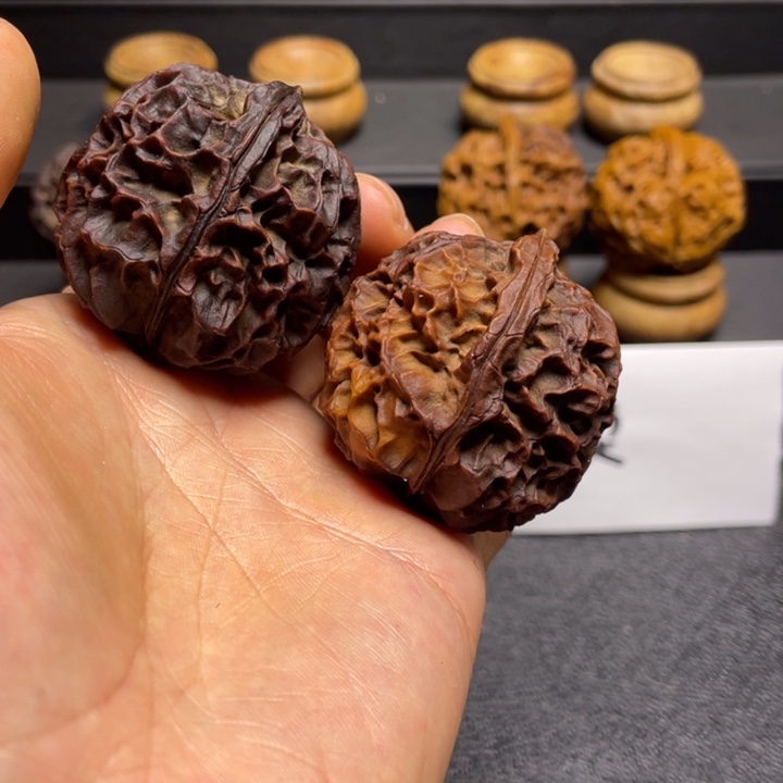 吊坠文玩核桃F牡丹42.8