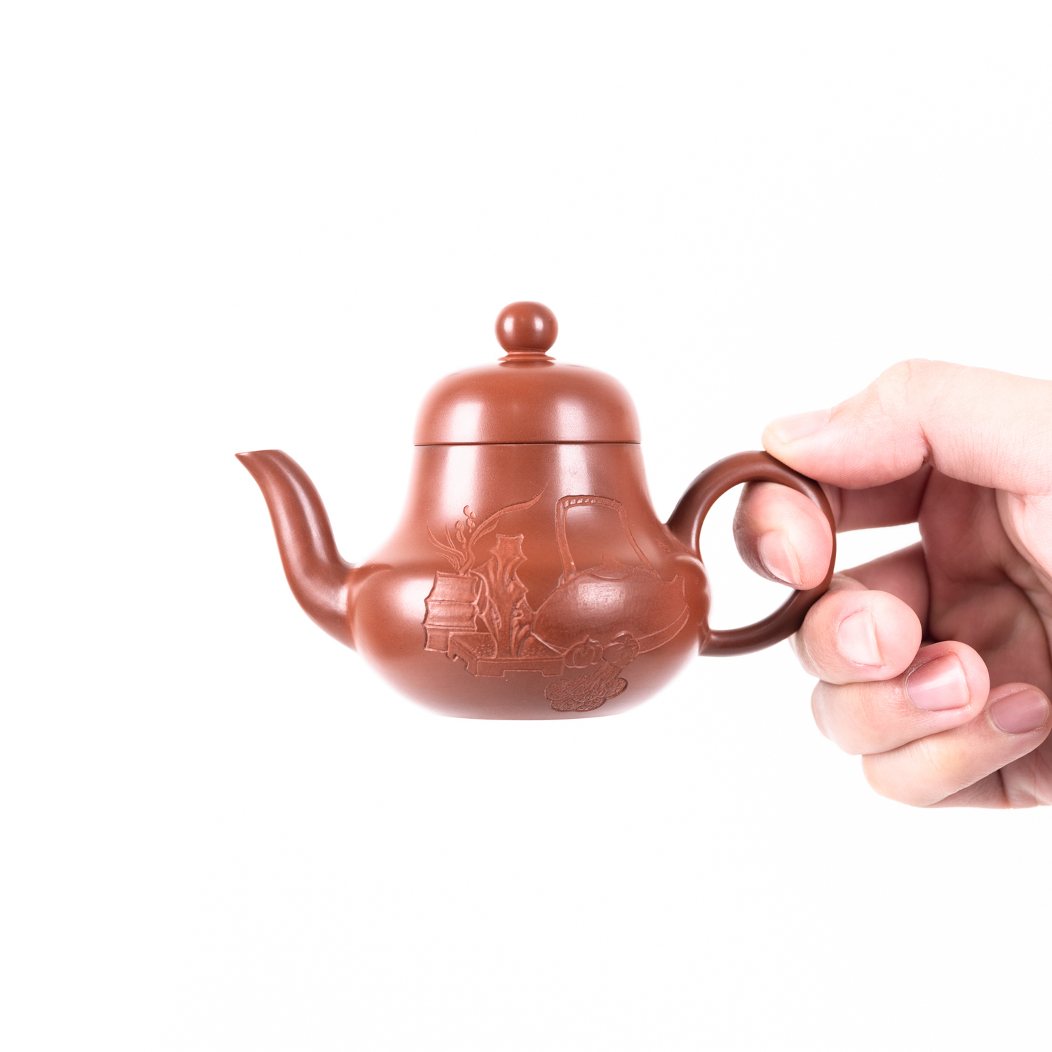思亭壶 120ml 浮雕 电烧手拉壶 广西坭兴陶全手工茶具12829