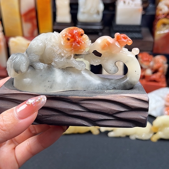 寿山石缘高山水冻石