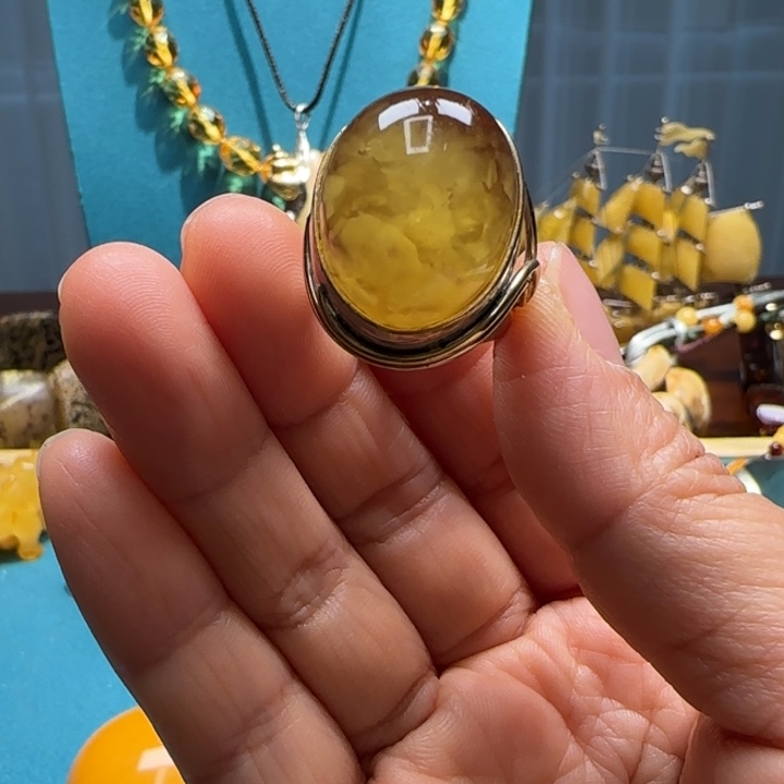 琥珀未镶嵌手链波兰设计款琥珀蜜蜡