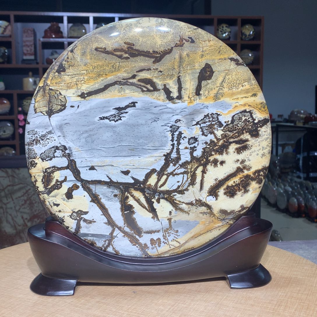 紫砂广西国画石，收藏观赏