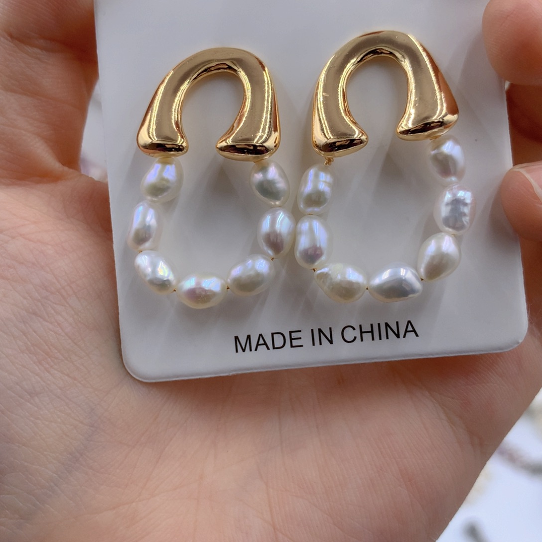 颈饰合金淡水珍珠